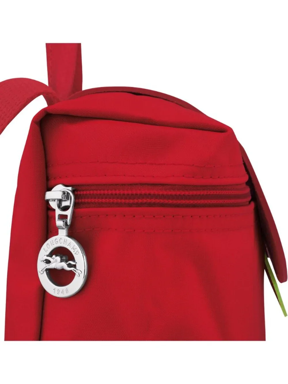 Longchamp Le Pliage Green Backpack in Tomato